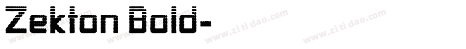 Zekton Bold字体转换
